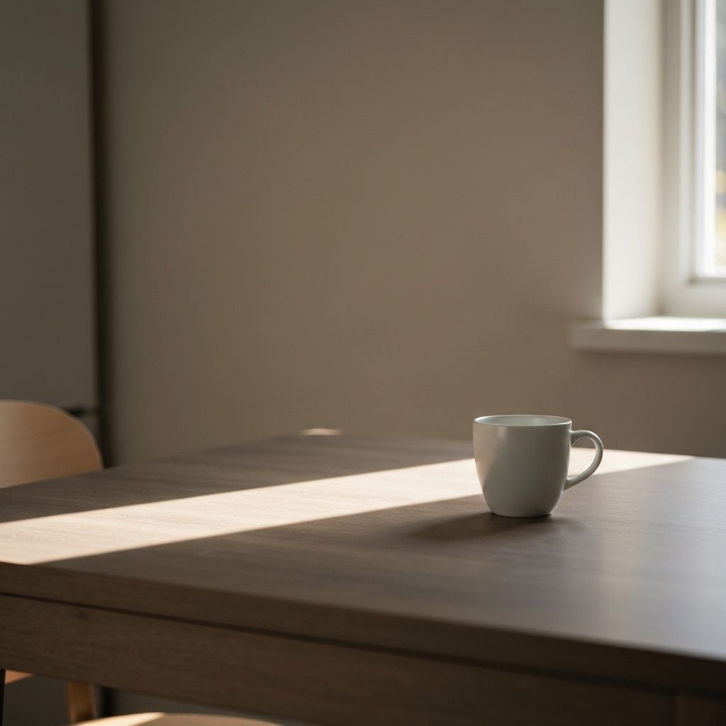 Кухненска маса с чаша