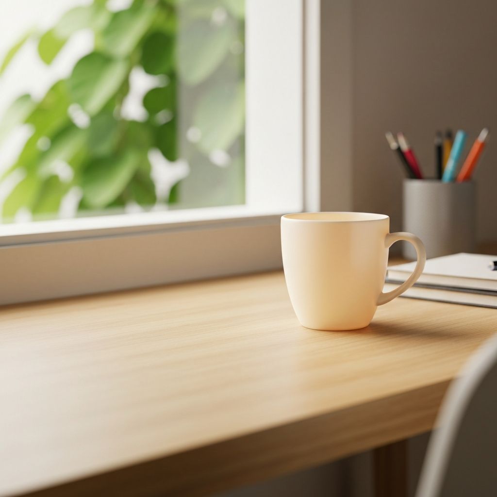 Сутрешна чаша на бюро